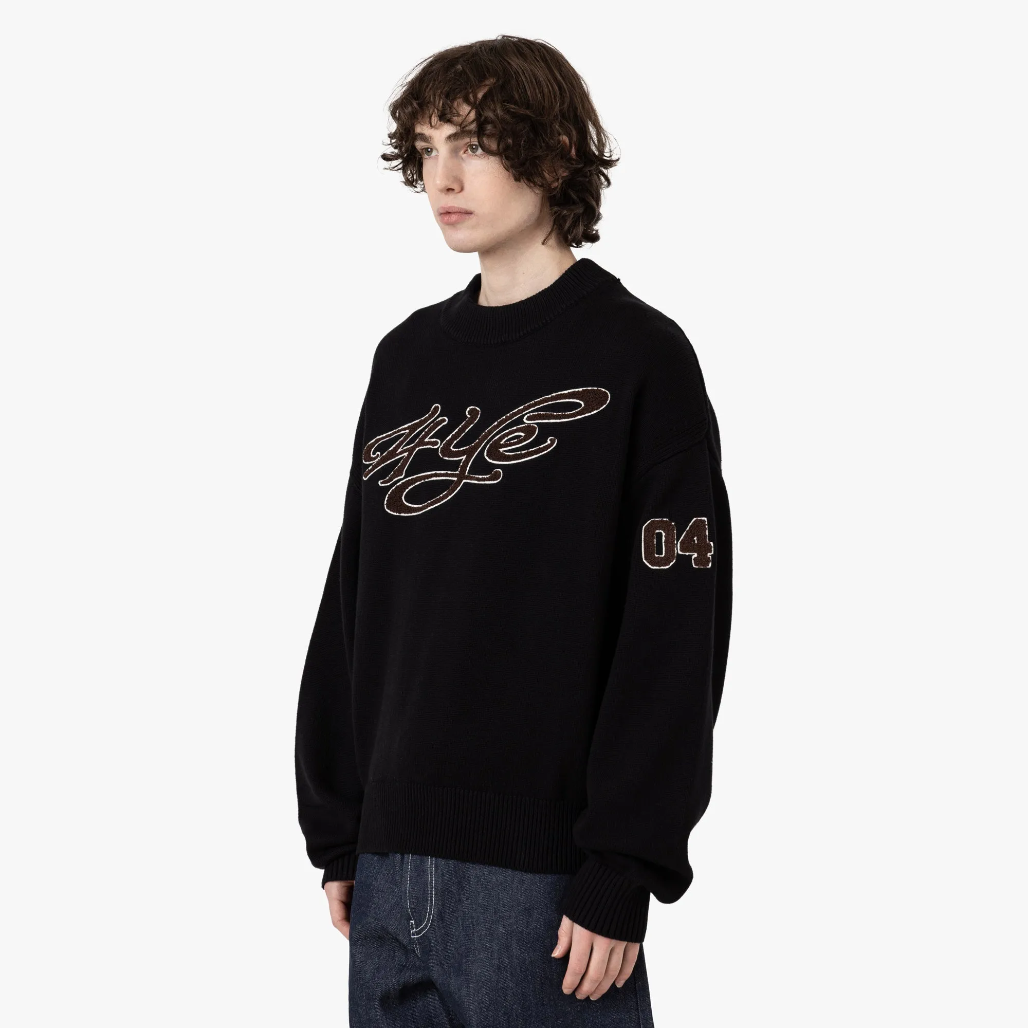 4YE Chenille Knit Sweater / Black