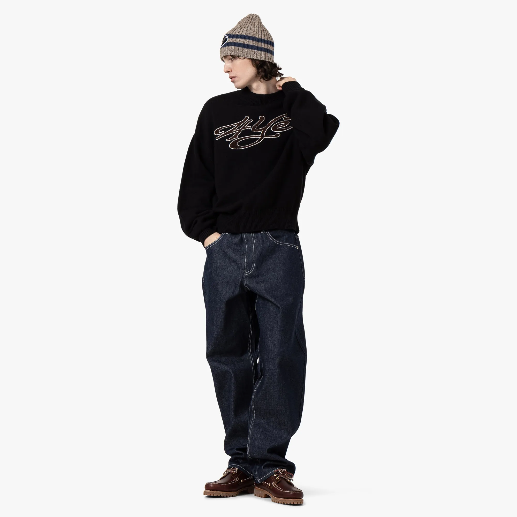 4YE Chenille Knit Sweater / Black