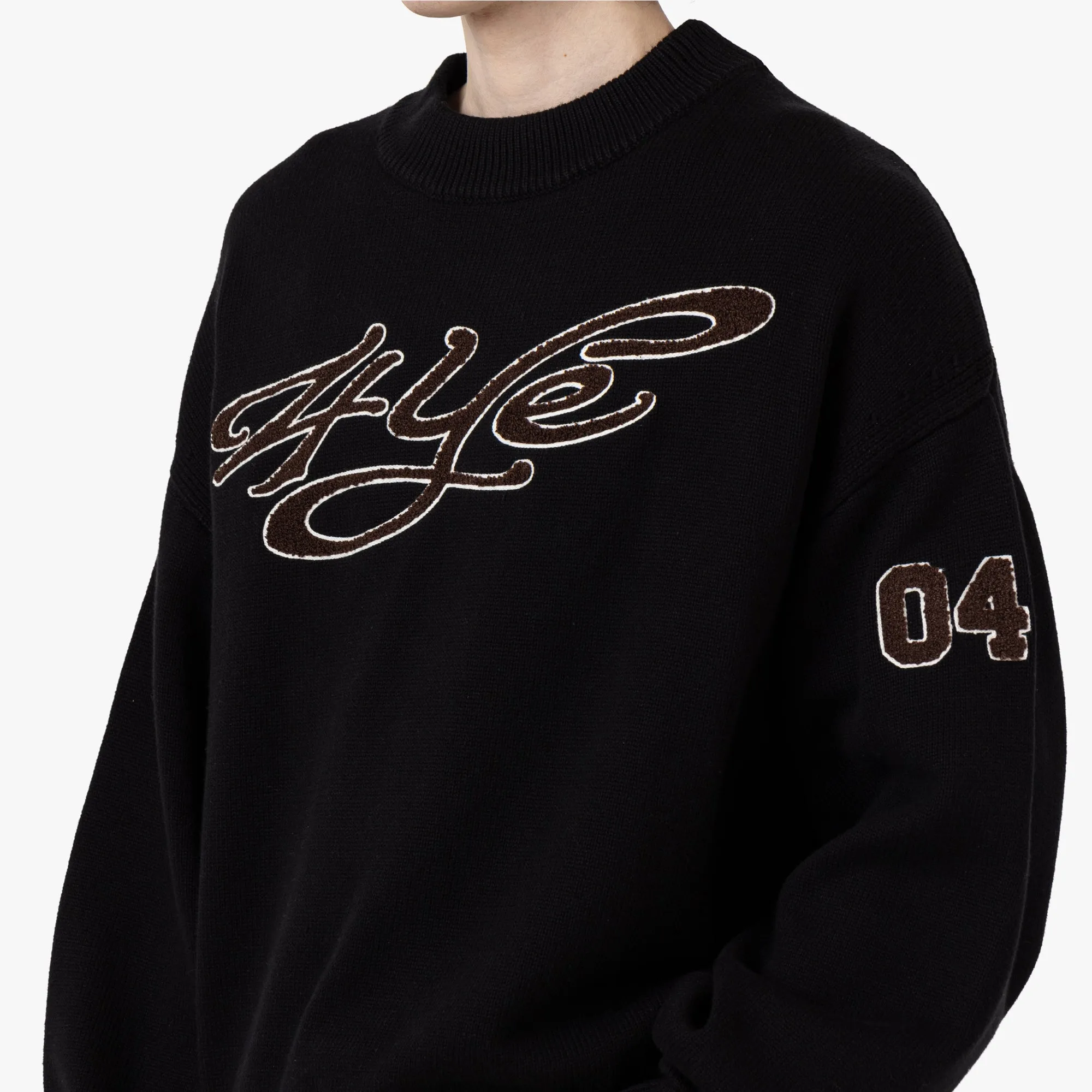 4YE Chenille Knit Sweater / Black