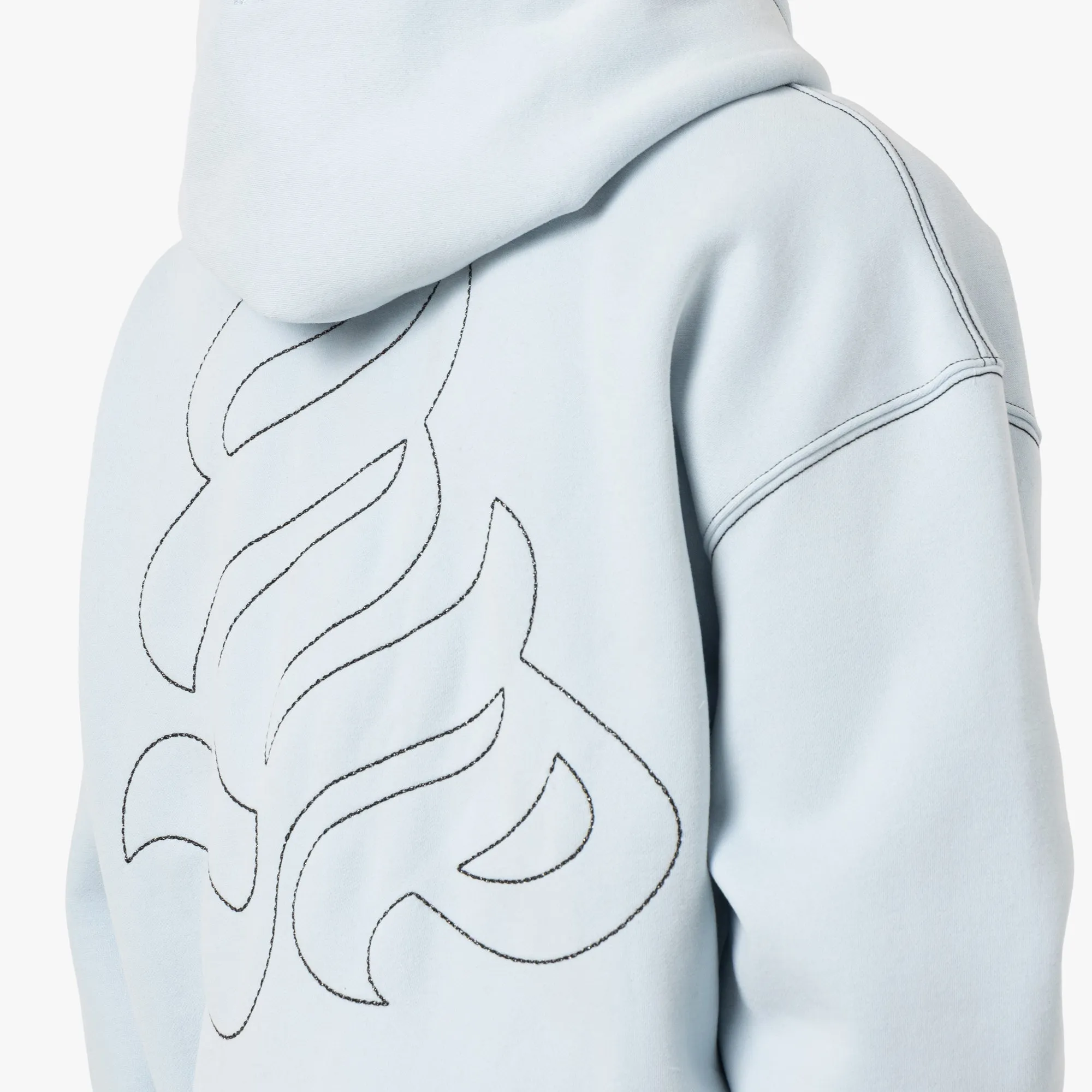 4YE Gear Zip Hoodie / Baby Blue / Black