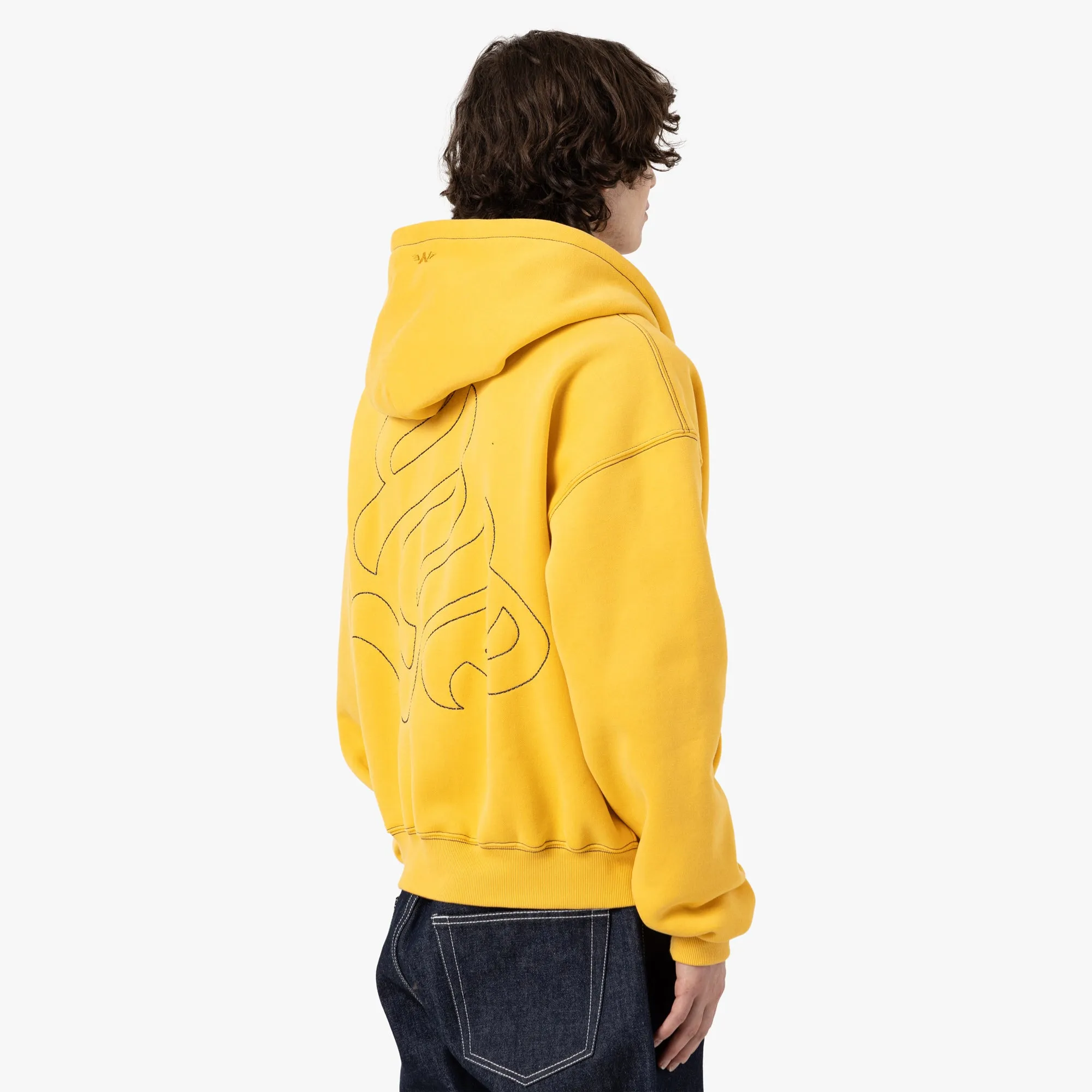 4YE Gear Zip Hoodie / Yellow / Black