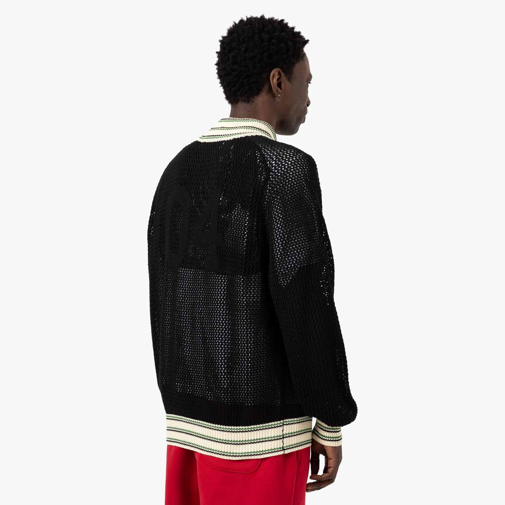 4YE Knit Track Jacket / Black / Green