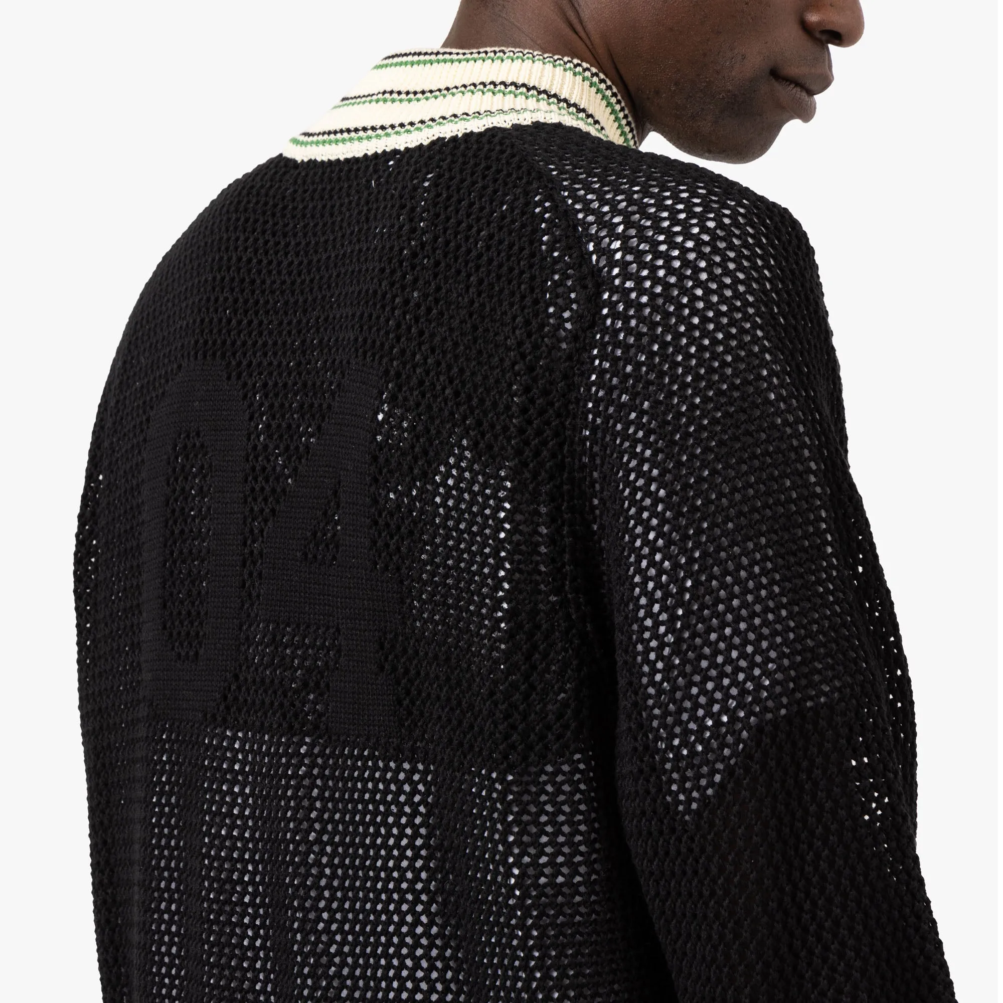 4YE Knit Track Jacket / Black / Green