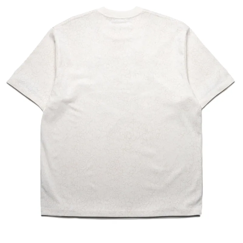 A Bathing Ape Crack Print Pattern Logo Tee - White