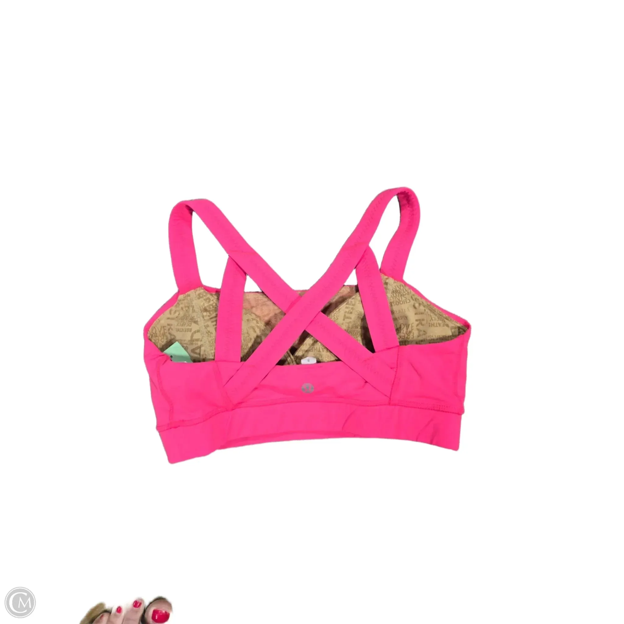Athletic Bra By Lululemon In Pink, Size: M