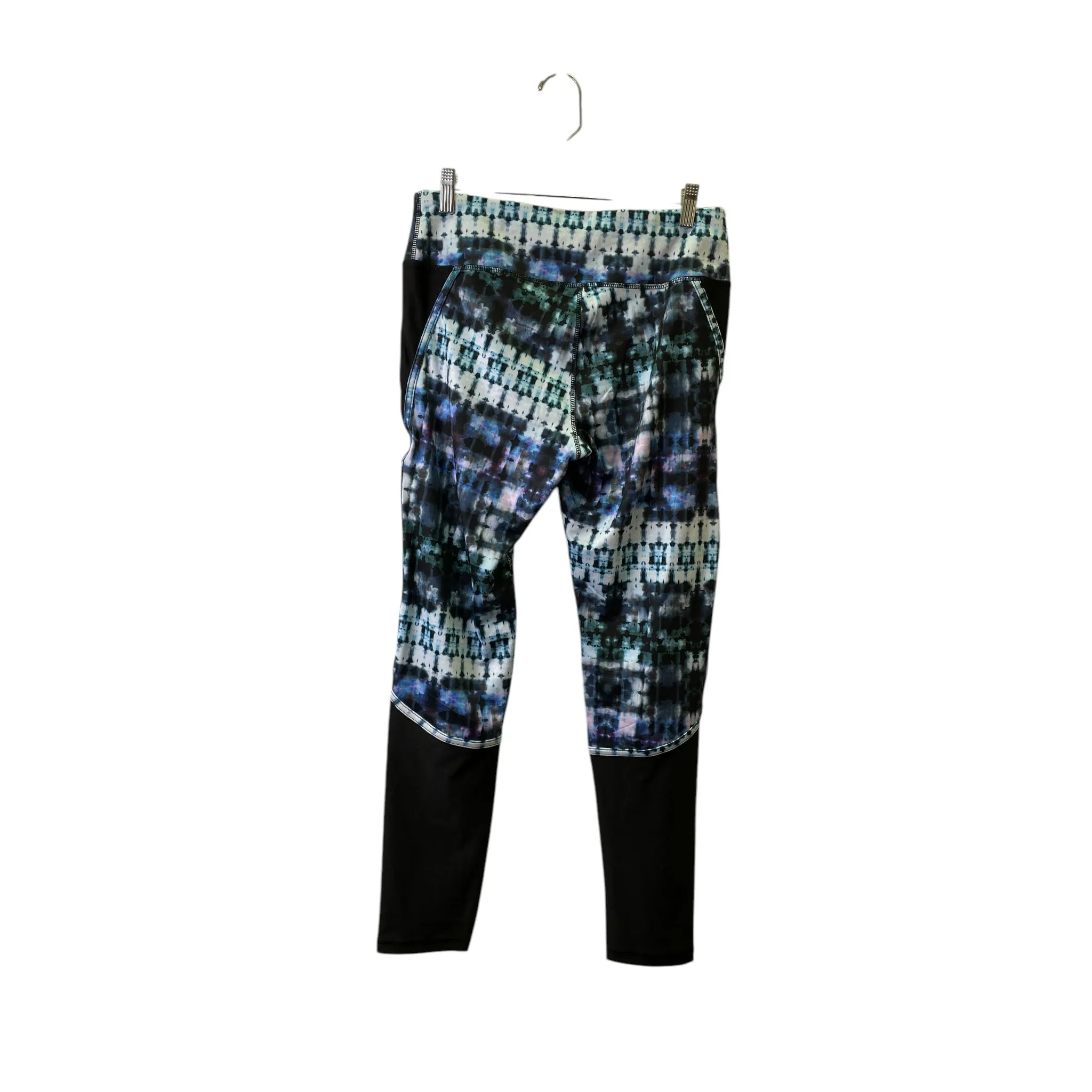 Athletic Leggings By Rbx In Black & Blue, Size:L