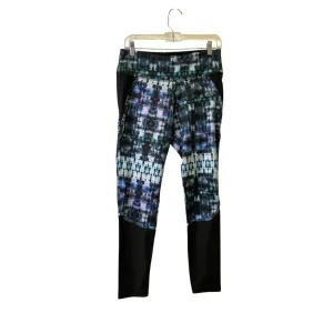 Athletic Leggings By Rbx In Black & Blue, Size:L