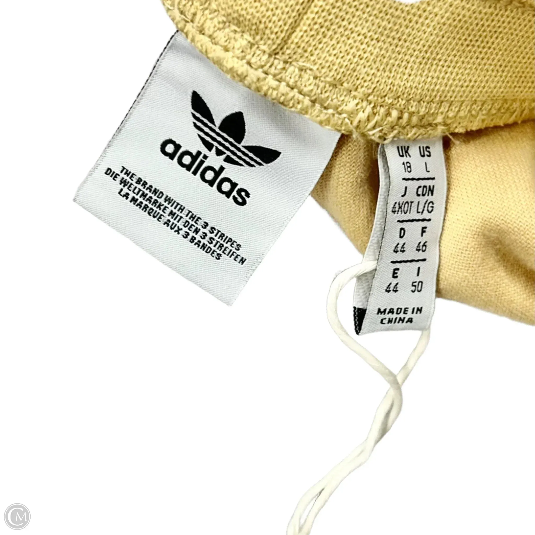 Athletic Pants By Adidas In Yellow, Size: L