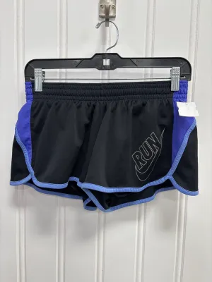 Athletic Shorts By Nike Apparel In Black & Blue, Size:M