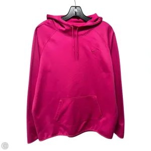 Athletic Sweatshirt Hoodie By Nike Apparel In Pink, Size: Xl