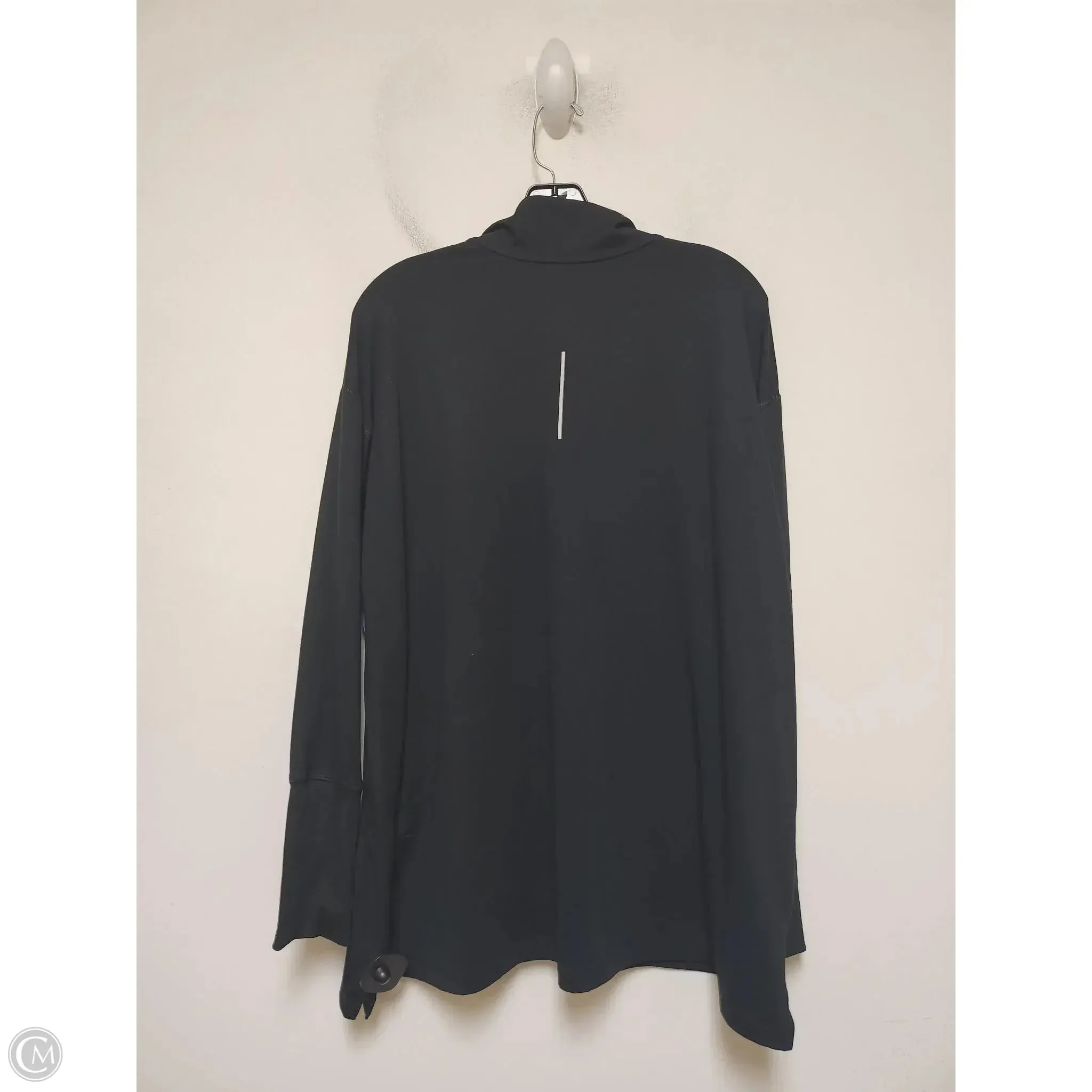 Athletic Top Long Sleeve Collar By Nike Apparel In Black, Size: 2x
