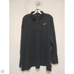Athletic Top Long Sleeve Collar By Nike Apparel In Black, Size: 2x