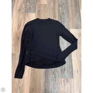 Athletic Top Long Sleeve Crewneck By Lululemon In Black, Size: M