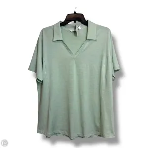 Athletic Top Short Sleeve By Lady Hagen In Green, Size: Xxl