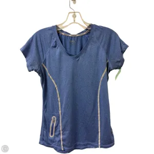 Athletic Top Short Sleeve By Reebok In Blue, Size: Xs