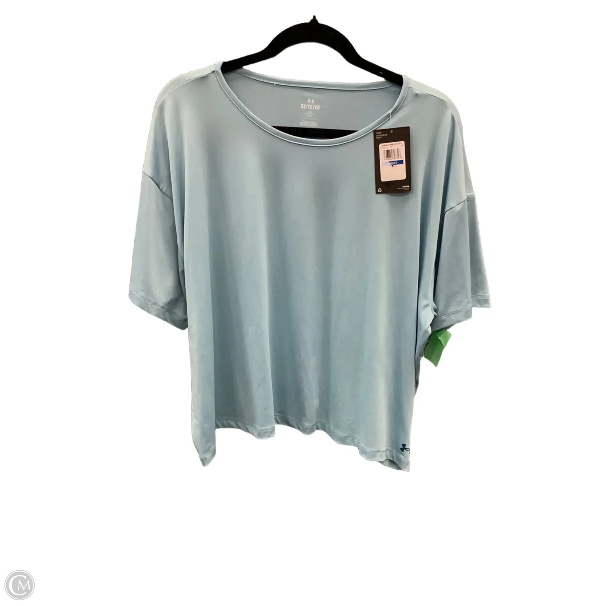 Athletic Top Short Sleeve By Under Armour In Blue, Size: Xl