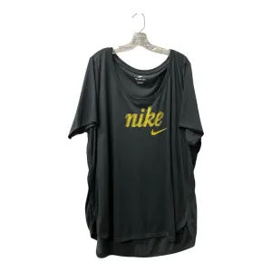 Athletic Top Ss By Nike Apparel In Black, Size:2X
