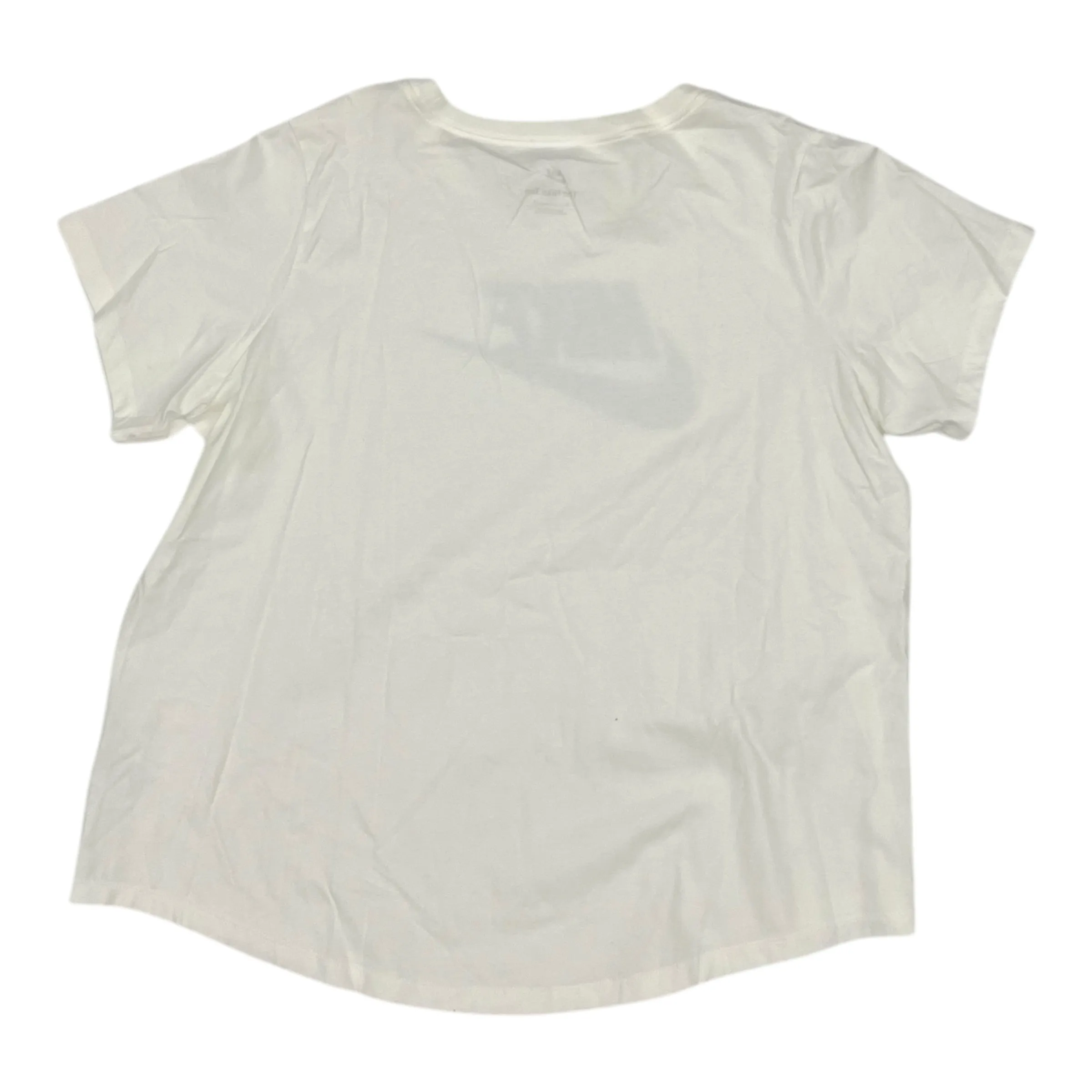 Athletic Top Ss By Nike Apparel In White, Size:1X