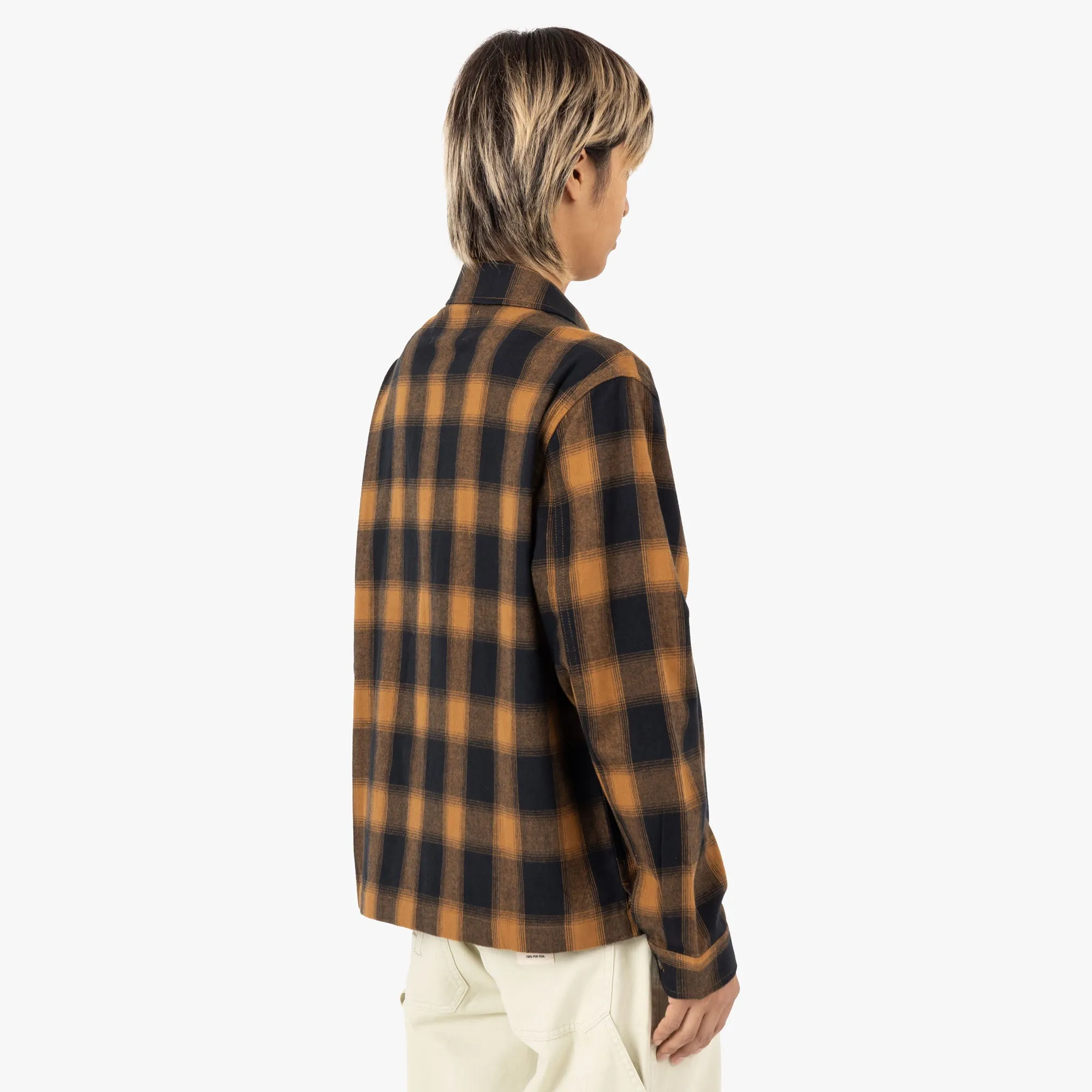 Awake NY Brushed Flannel Shirt Jacket Orange / Multi
