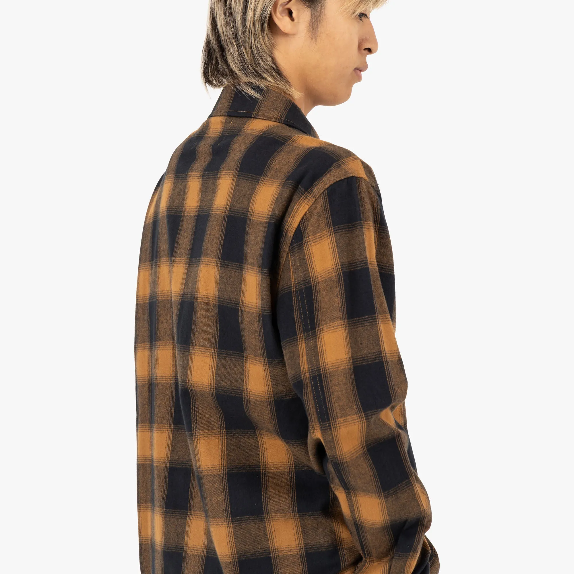 Awake NY Brushed Flannel Shirt Jacket Orange / Multi