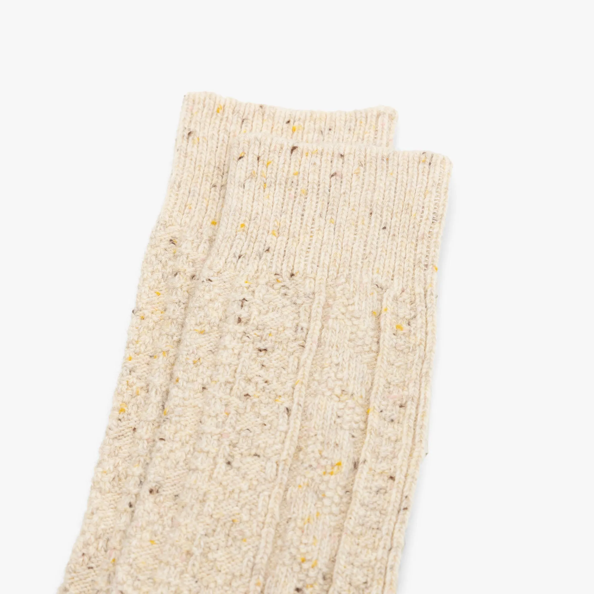 BEAMS PLUS Cable Nep Crazy Socks / Off-White