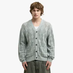 BEAMS PLUS Diamond Mesh Cardigan Sax