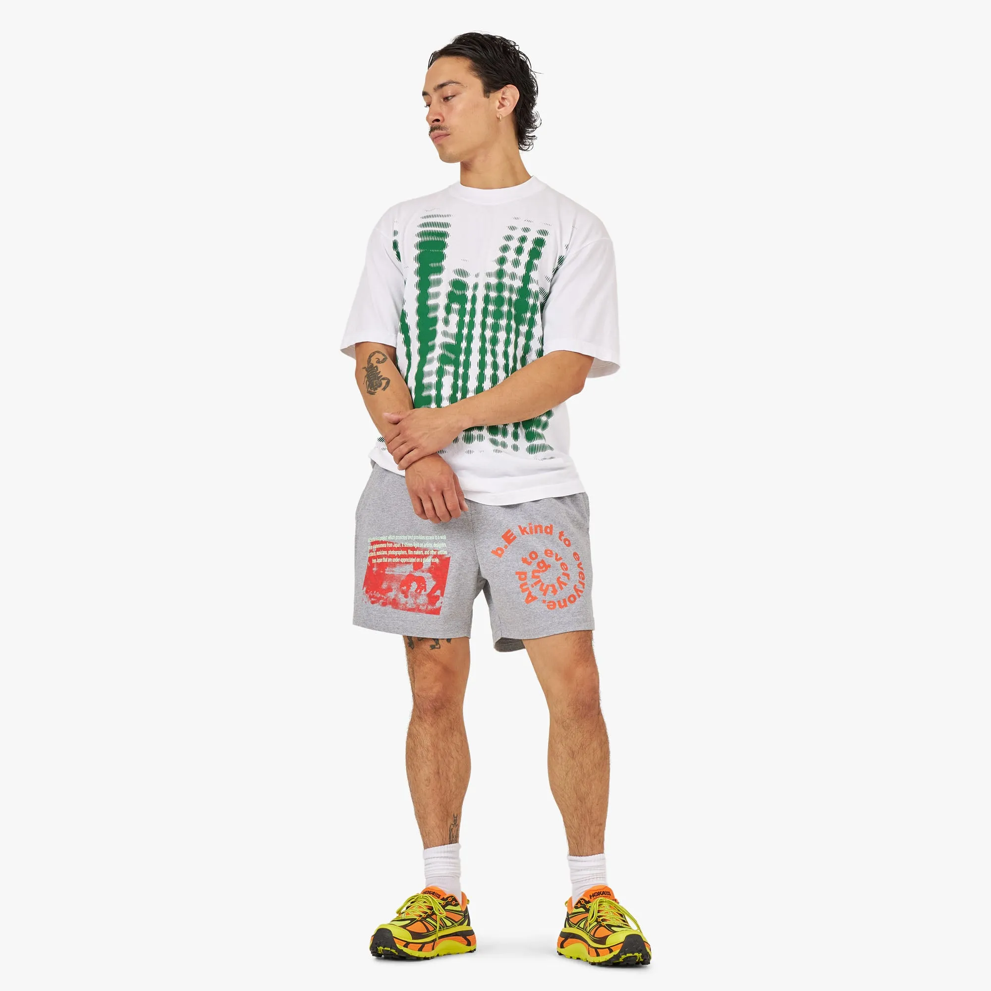 B.Eautiful B.E Kind Jersey Shorts / Heather Grey