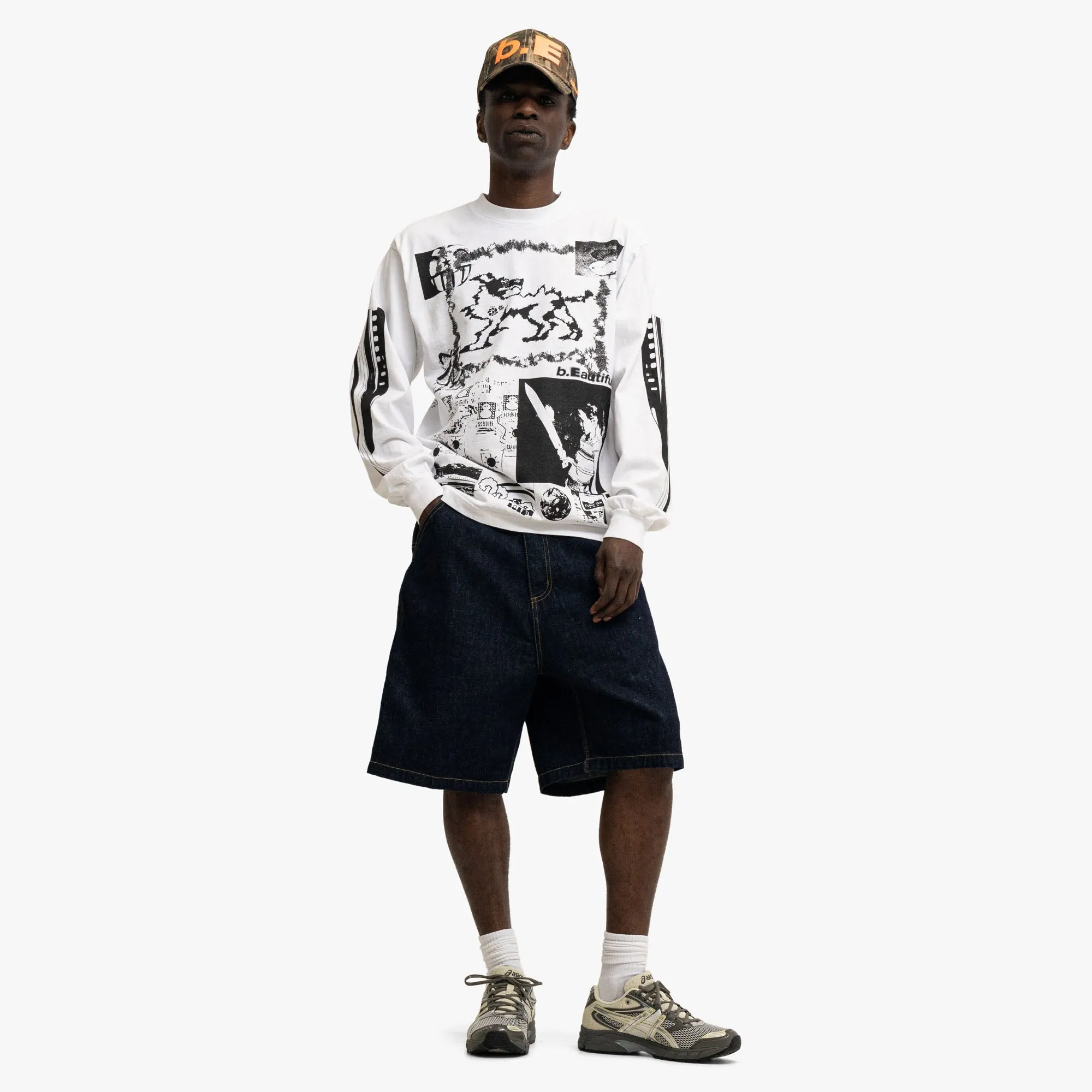 b.Eautiful x kiiro Shinkansen LS Shirt White