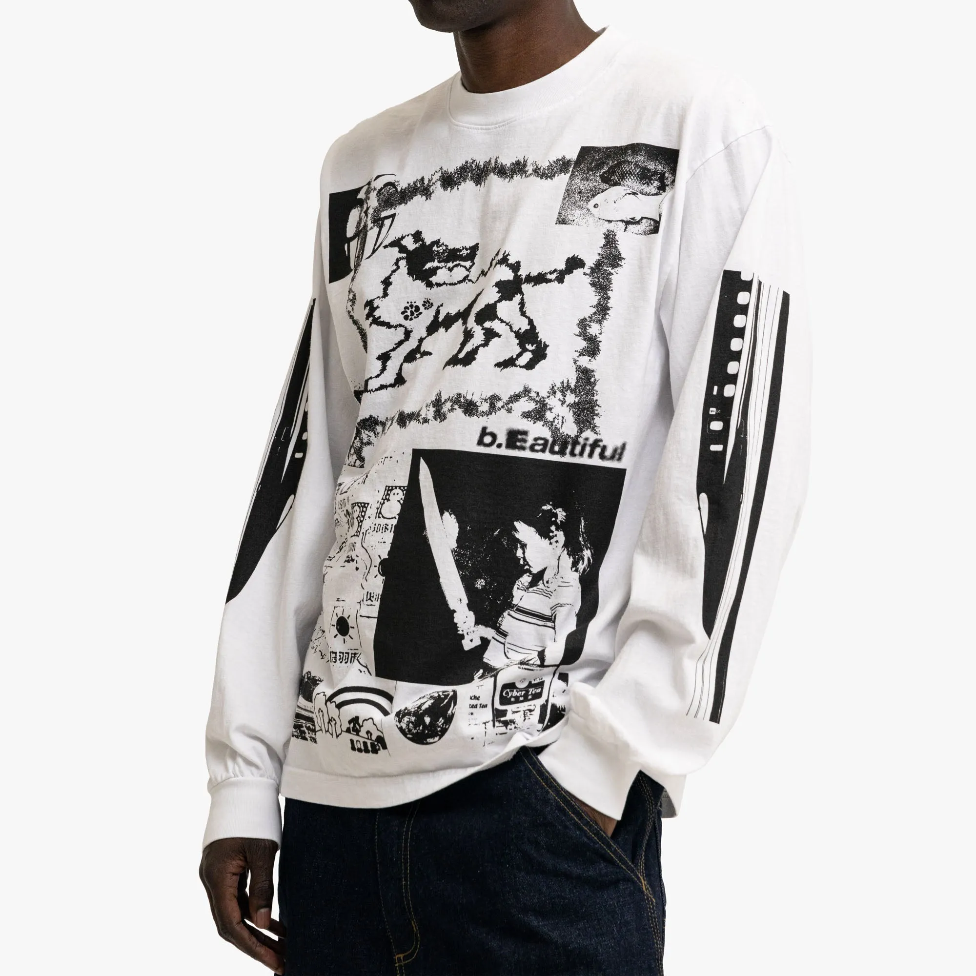 b.Eautiful x kiiro Shinkansen LS Shirt White