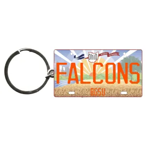 BGSU License Plate Keytag