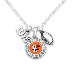 BGSU Love Football Necklace