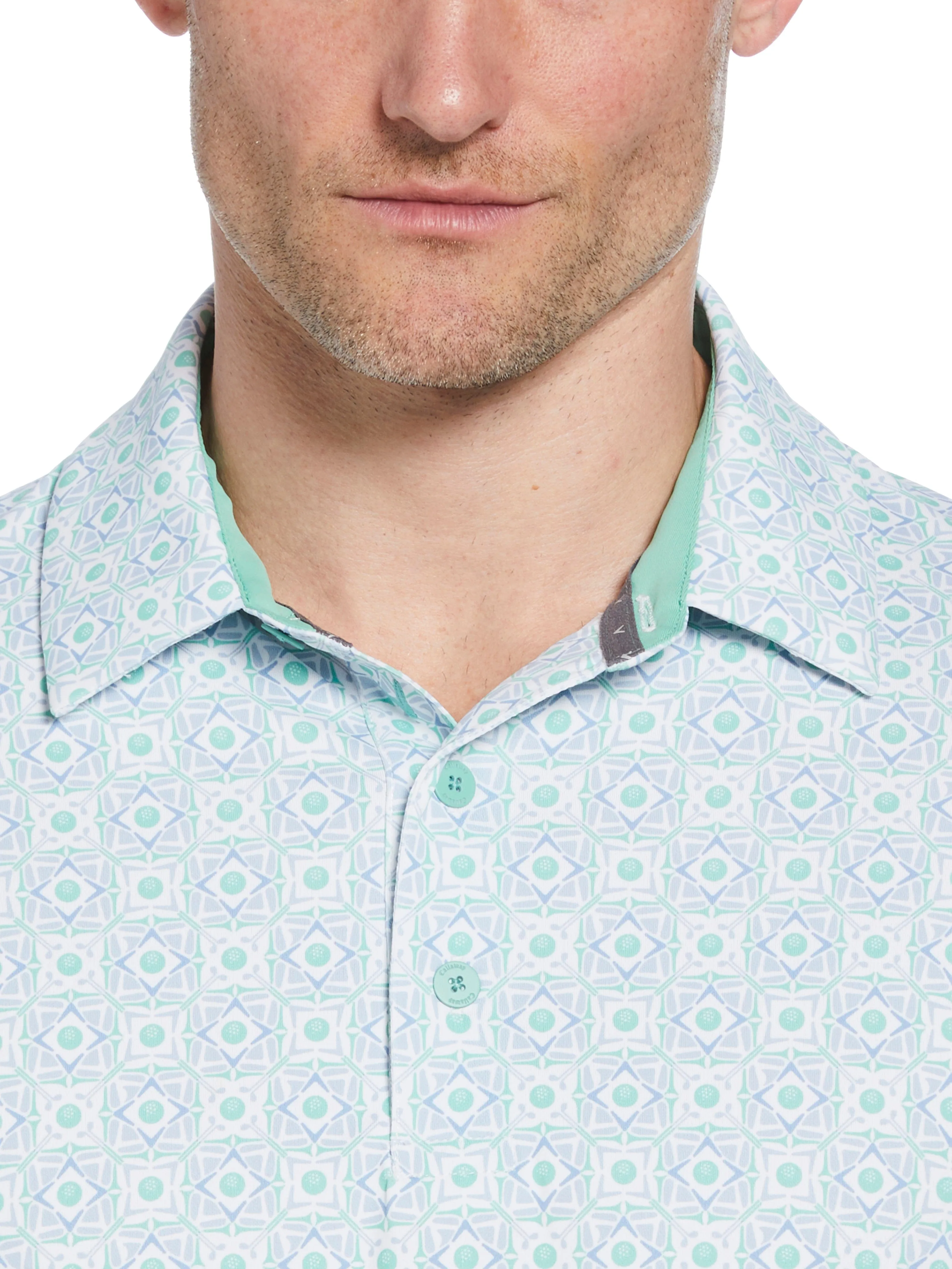 Big & Tall Foulard Print Polo Callaway Apparel