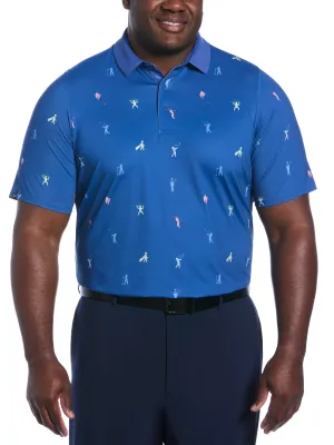 Big & Tall Time Lapse Print Polo Callaway Apparel