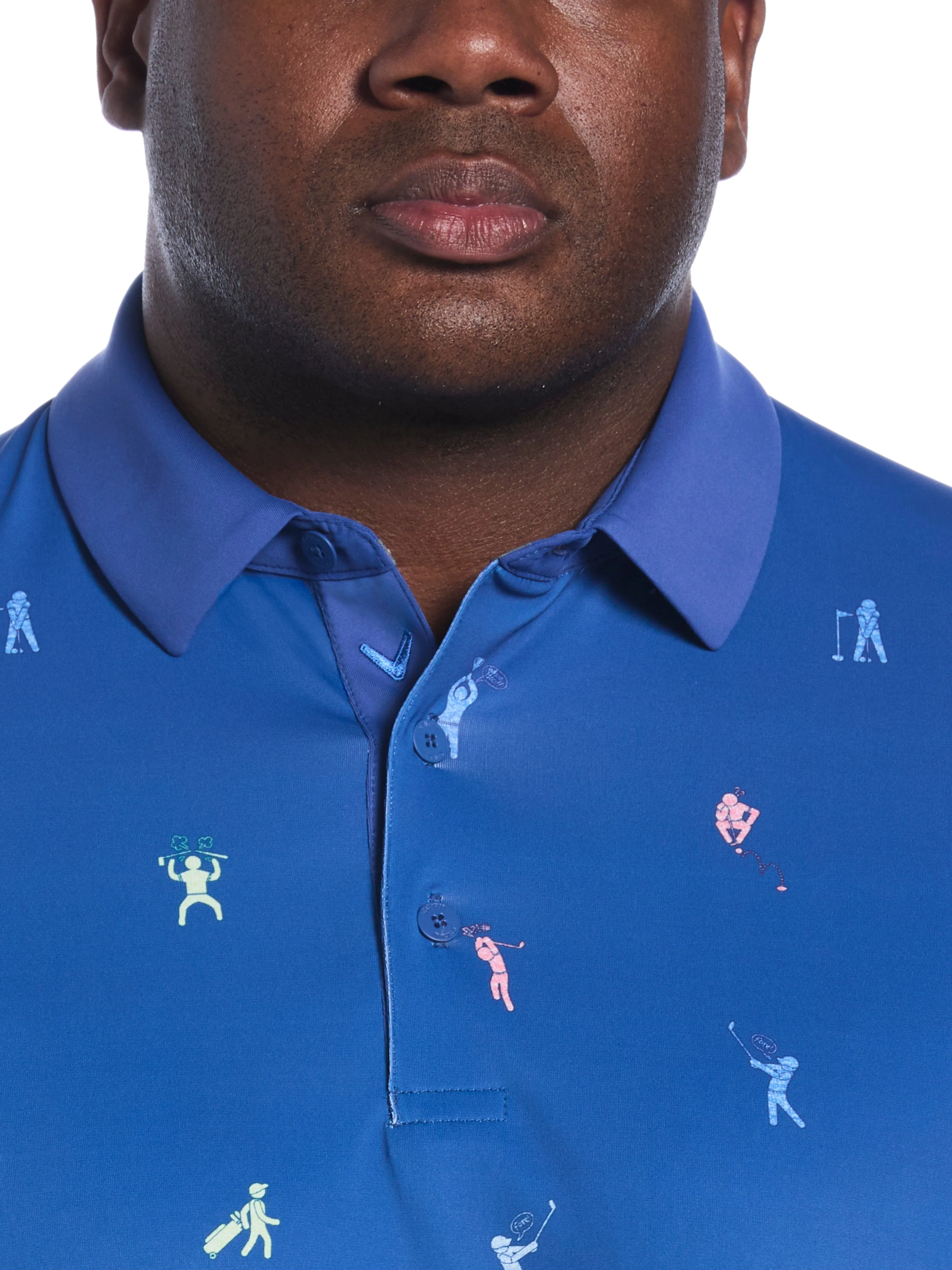 Big & Tall Time Lapse Print Polo Callaway Apparel