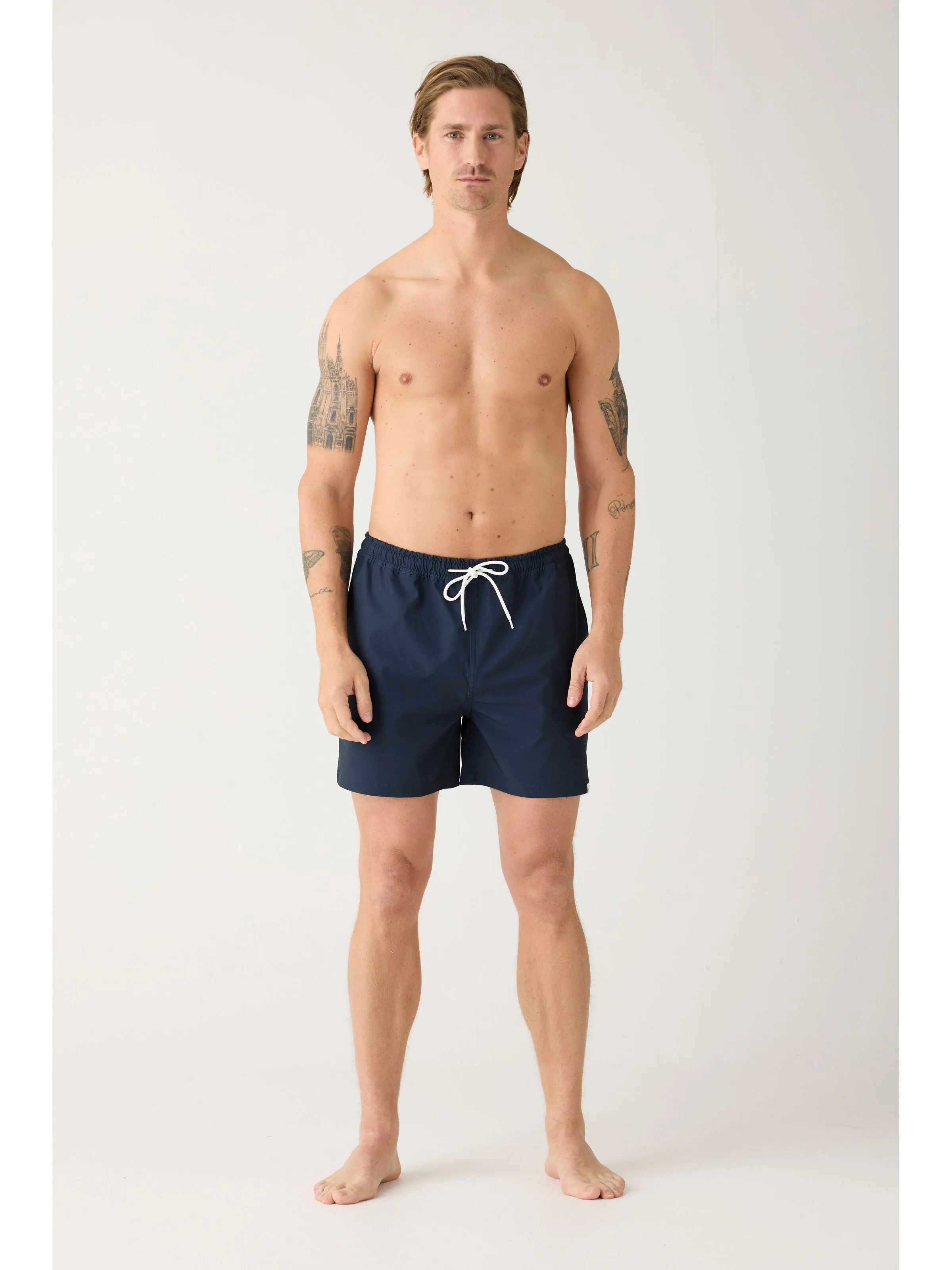 Boardwalk slub shorts with elastic waist - GOTS/Vegan - Total Eclipse Knowledge Cotton