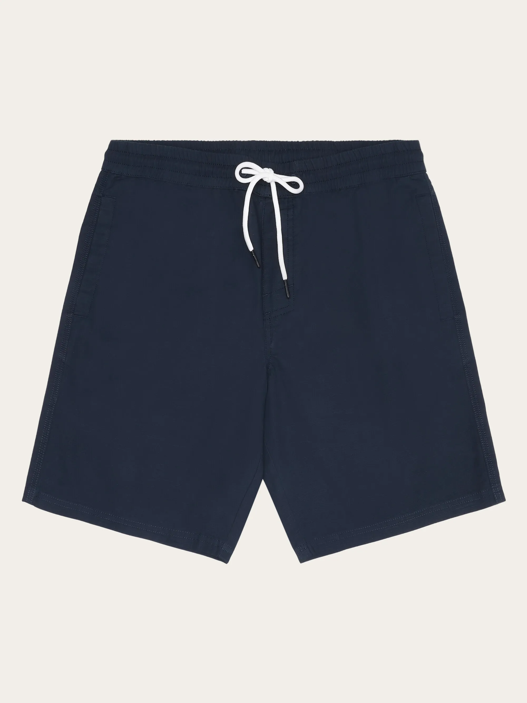 Boardwalk slub shorts with elastic waist - GOTS/Vegan - Total Eclipse Knowledge Cotton