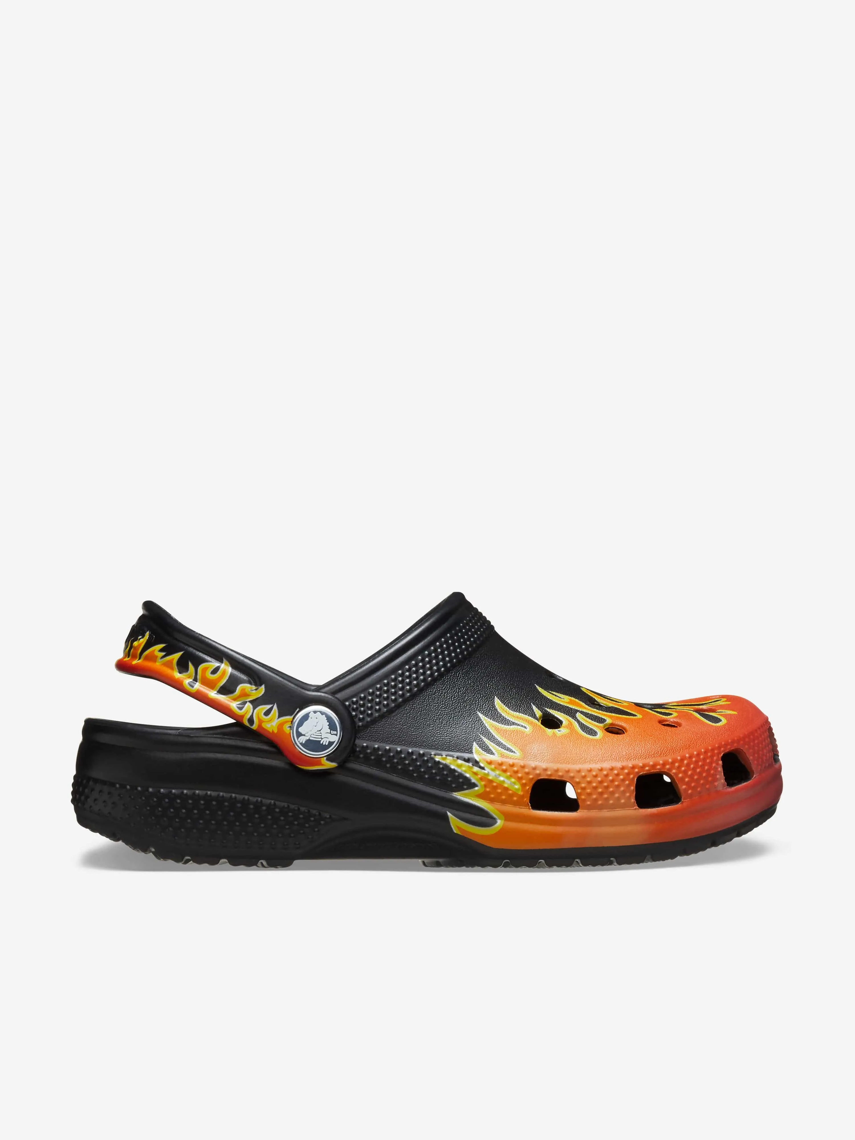 Boys Classic Flames Clog in Black