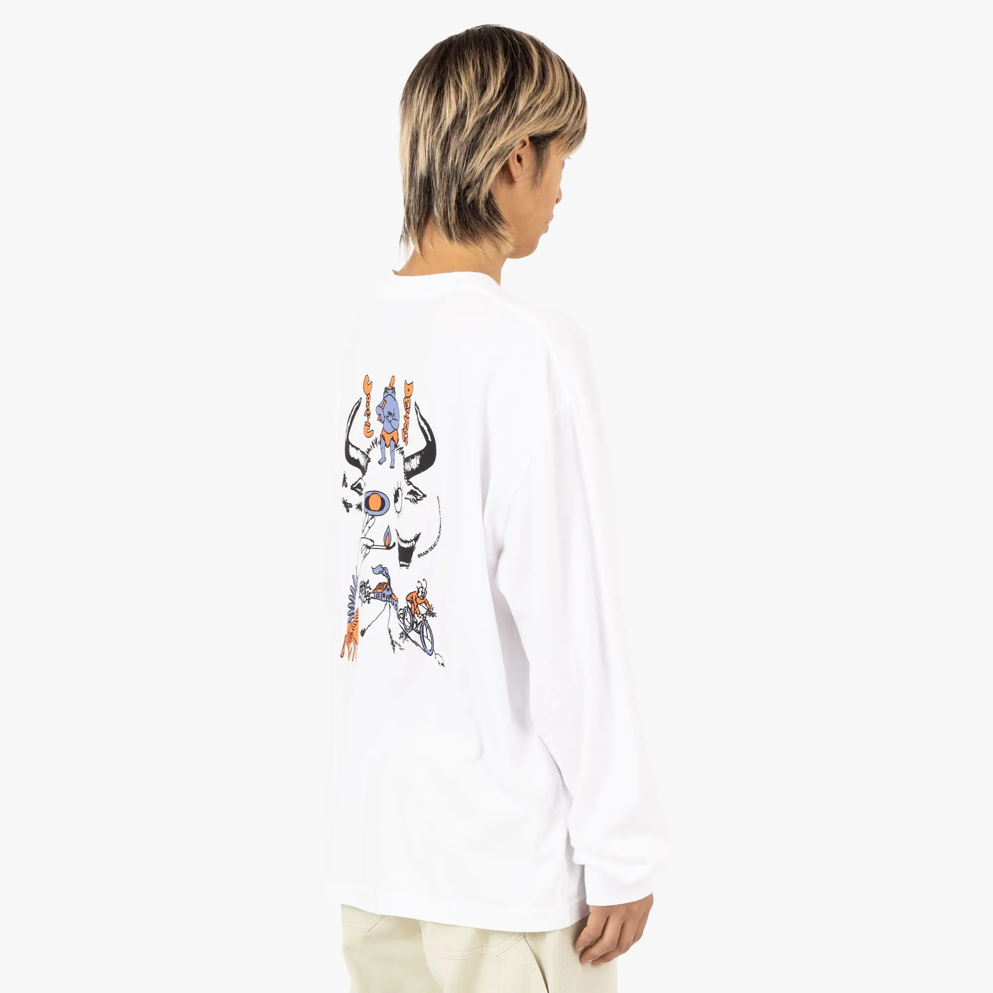 Brain Dead Cosmic Debris L/S Shirt / White