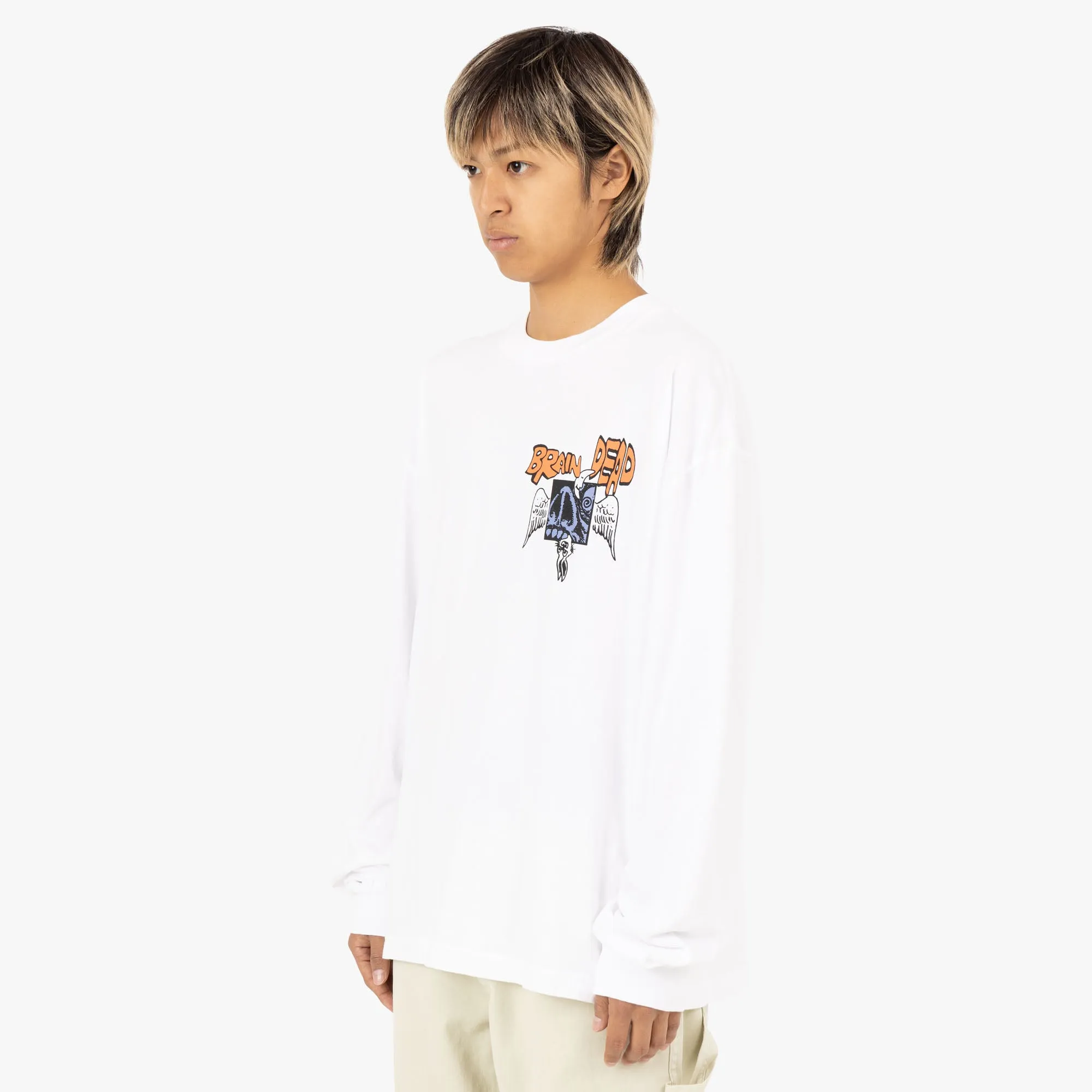 Brain Dead Cosmic Debris L/S Shirt / White