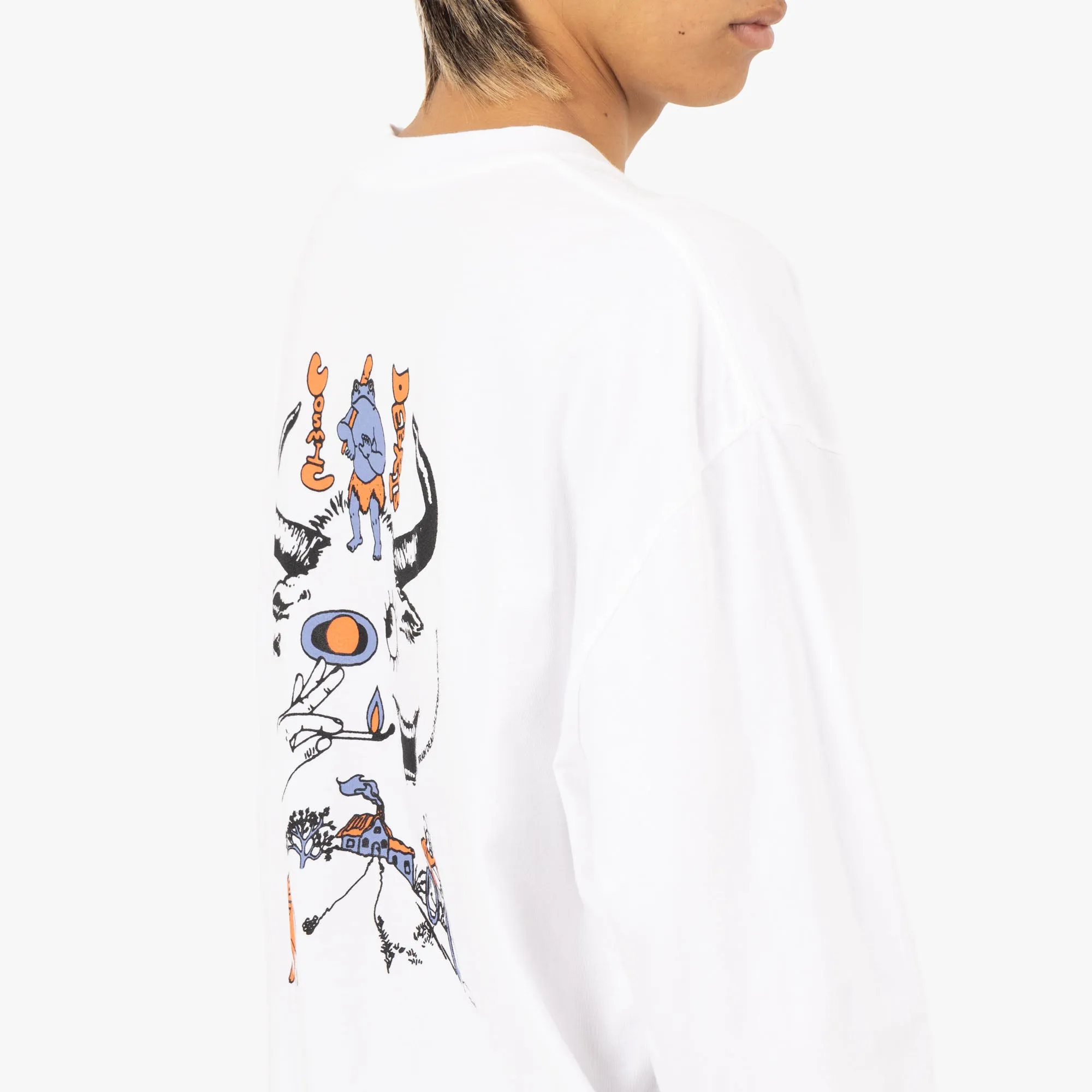 Brain Dead Cosmic Debris L/S Shirt / White