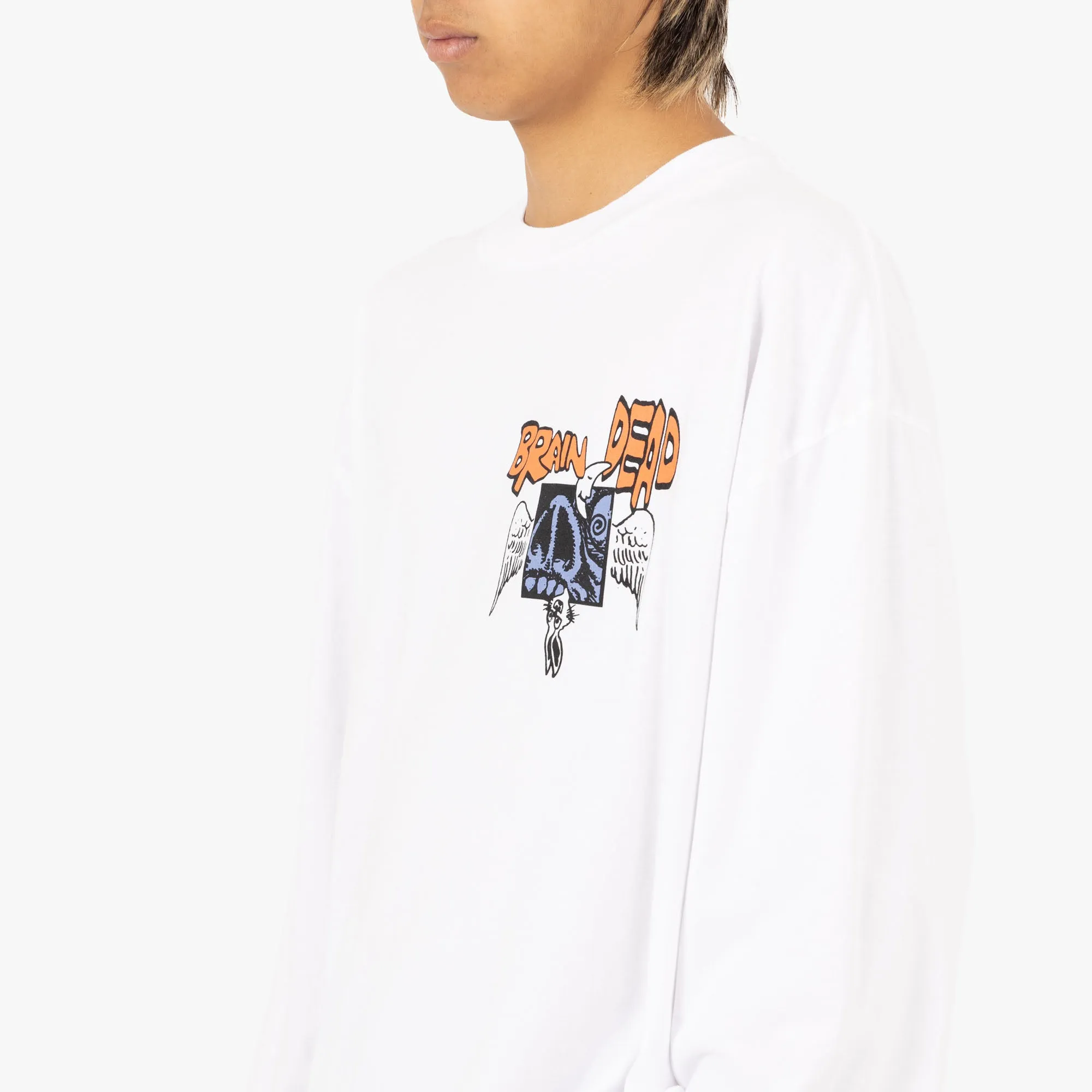 Brain Dead Cosmic Debris L/S Shirt / White