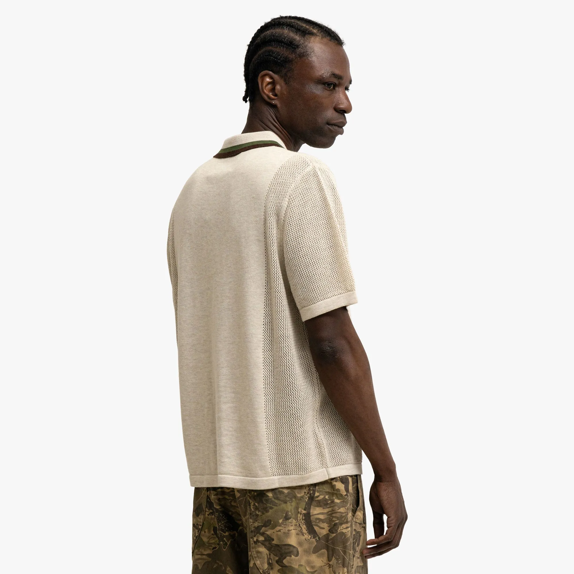 Brain Dead Logo Head Polo Natural