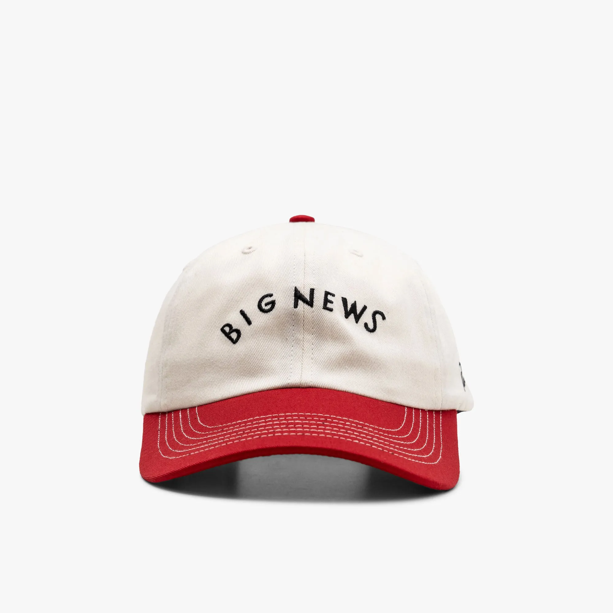 by Parra Big News 6 Panel Hat Dark Red