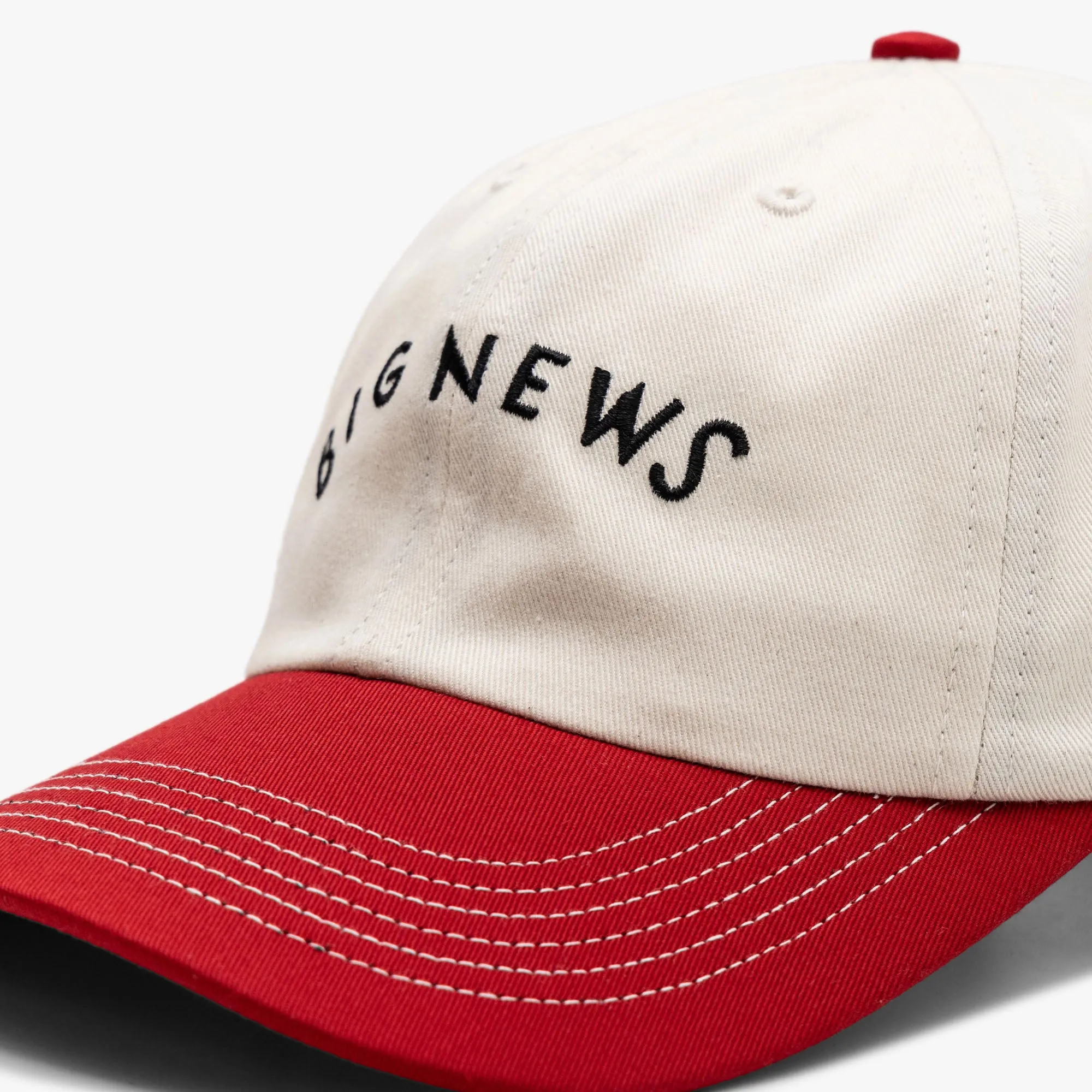 by Parra Big News 6 Panel Hat Dark Red