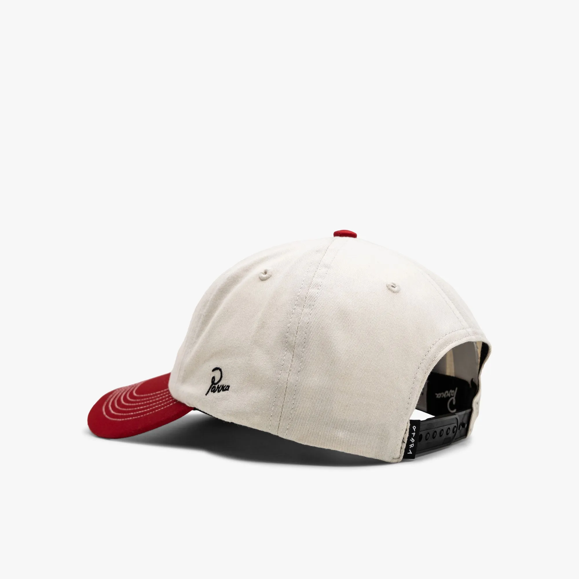 by Parra Big News 6 Panel Hat Dark Red