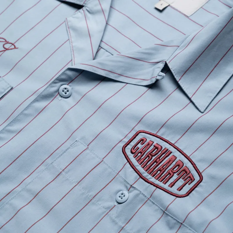 Carhartt WIP Hendry Shirt - Frosted Blue/Mulberry