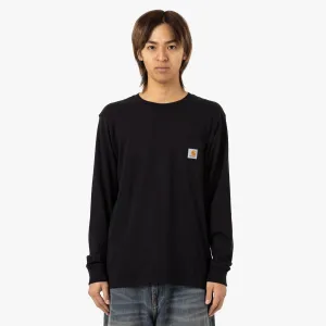 Carhartt WIP L/S Pocket T-Shirt Cotton Single Jersey / Black