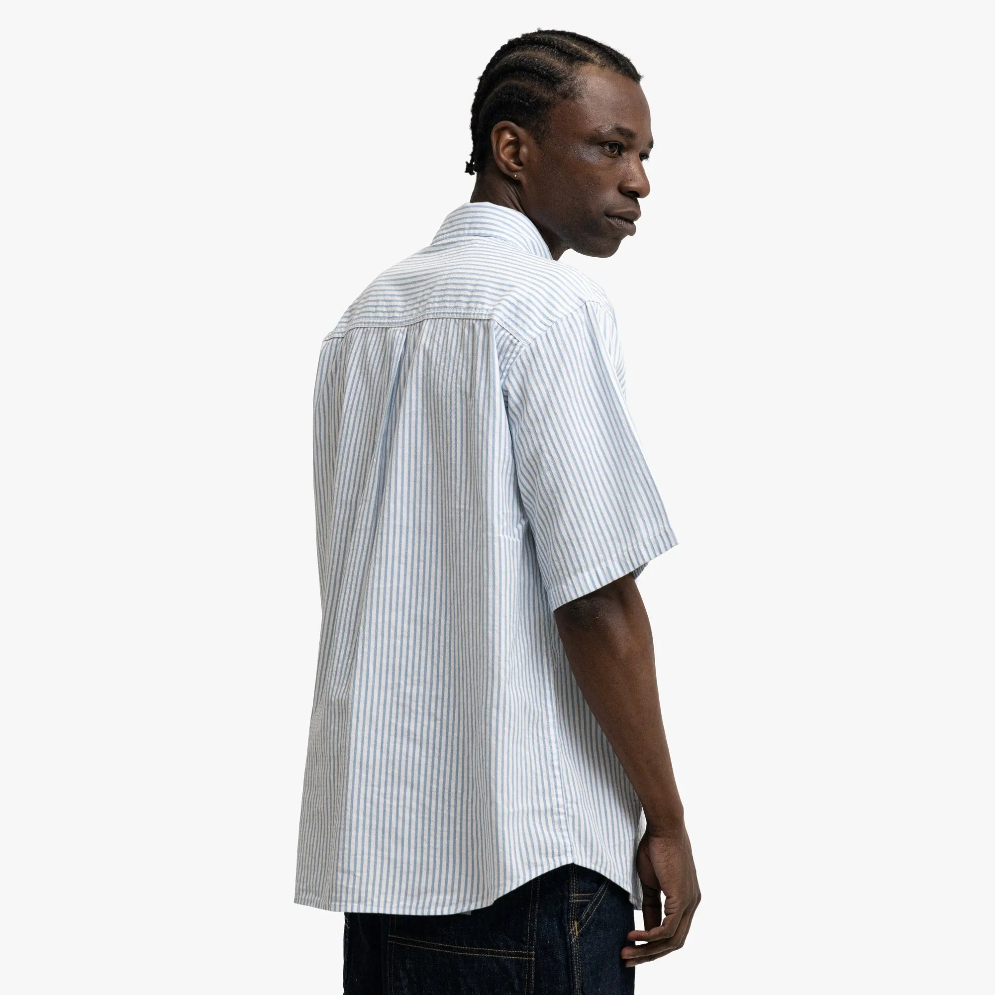 Carhartt WIP Phelps Shirt Poplin Blue Stripe