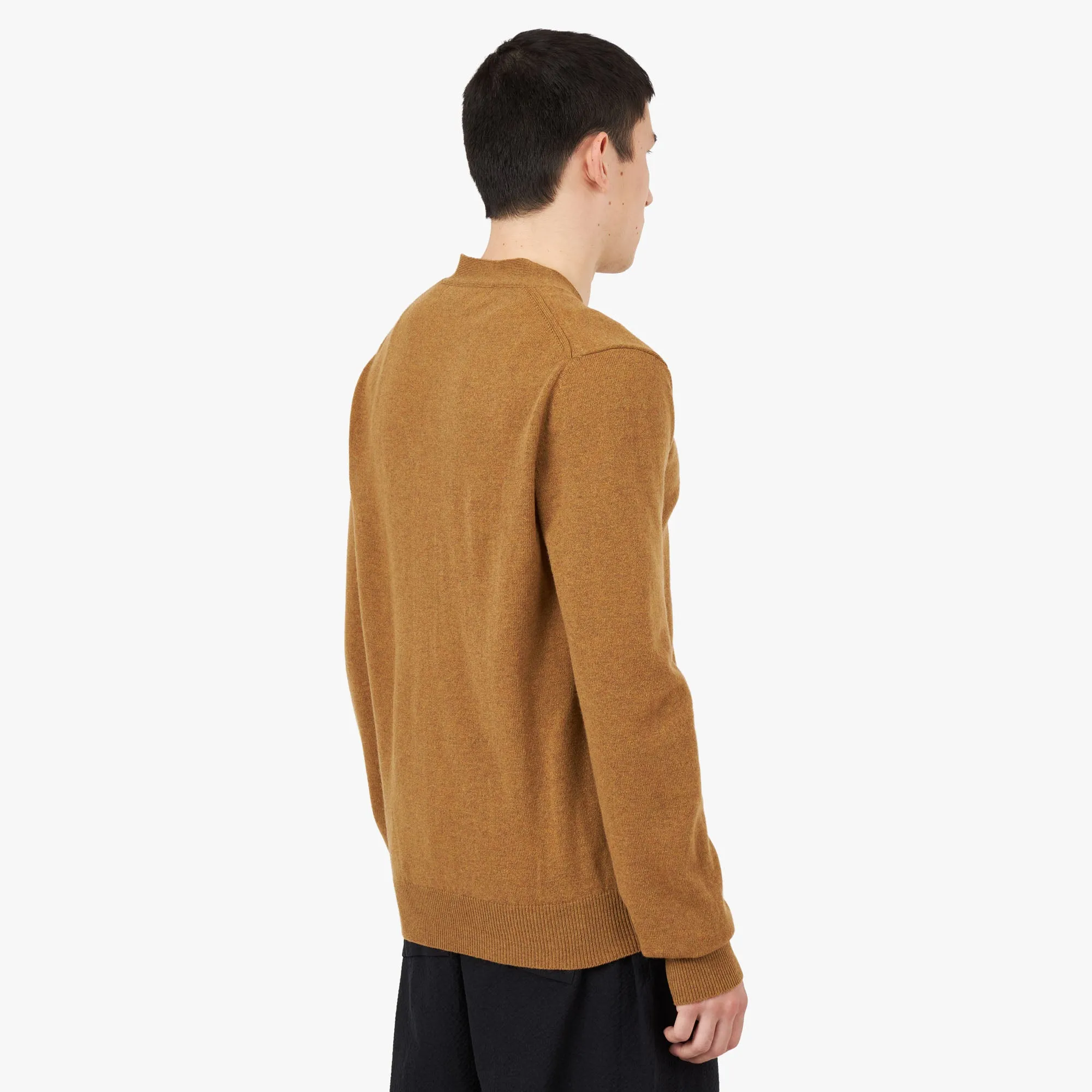 COMME des GARÇONS PLAY Small Red Heart Cardigan / Camel