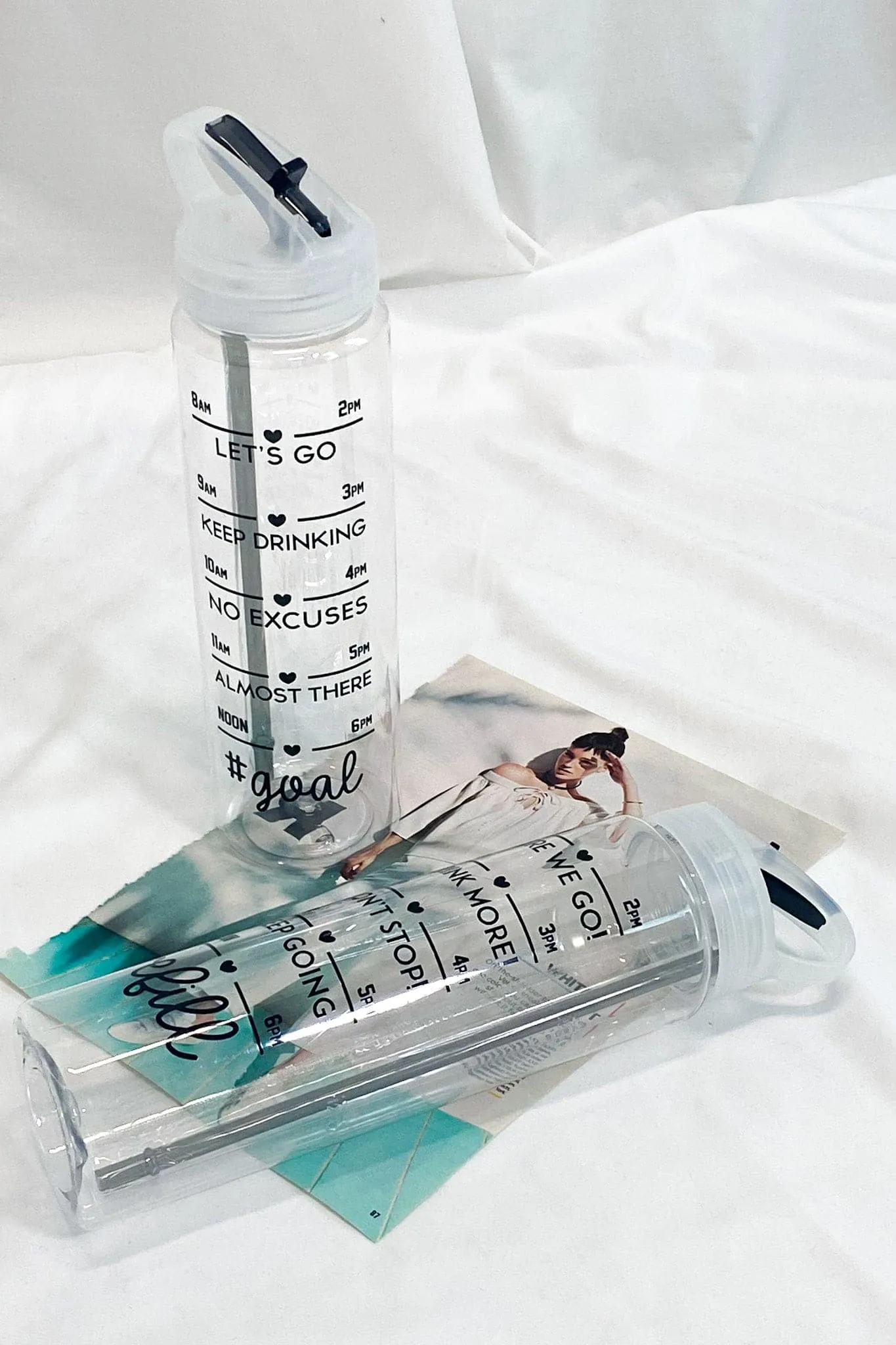 Daily Tracker Straw Water Bottle - FINAL SALE